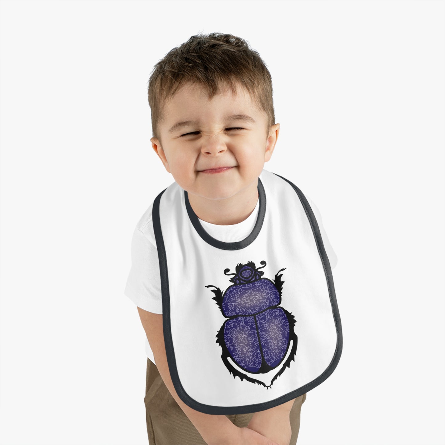 Baby Contrast Trim Jersey Bib